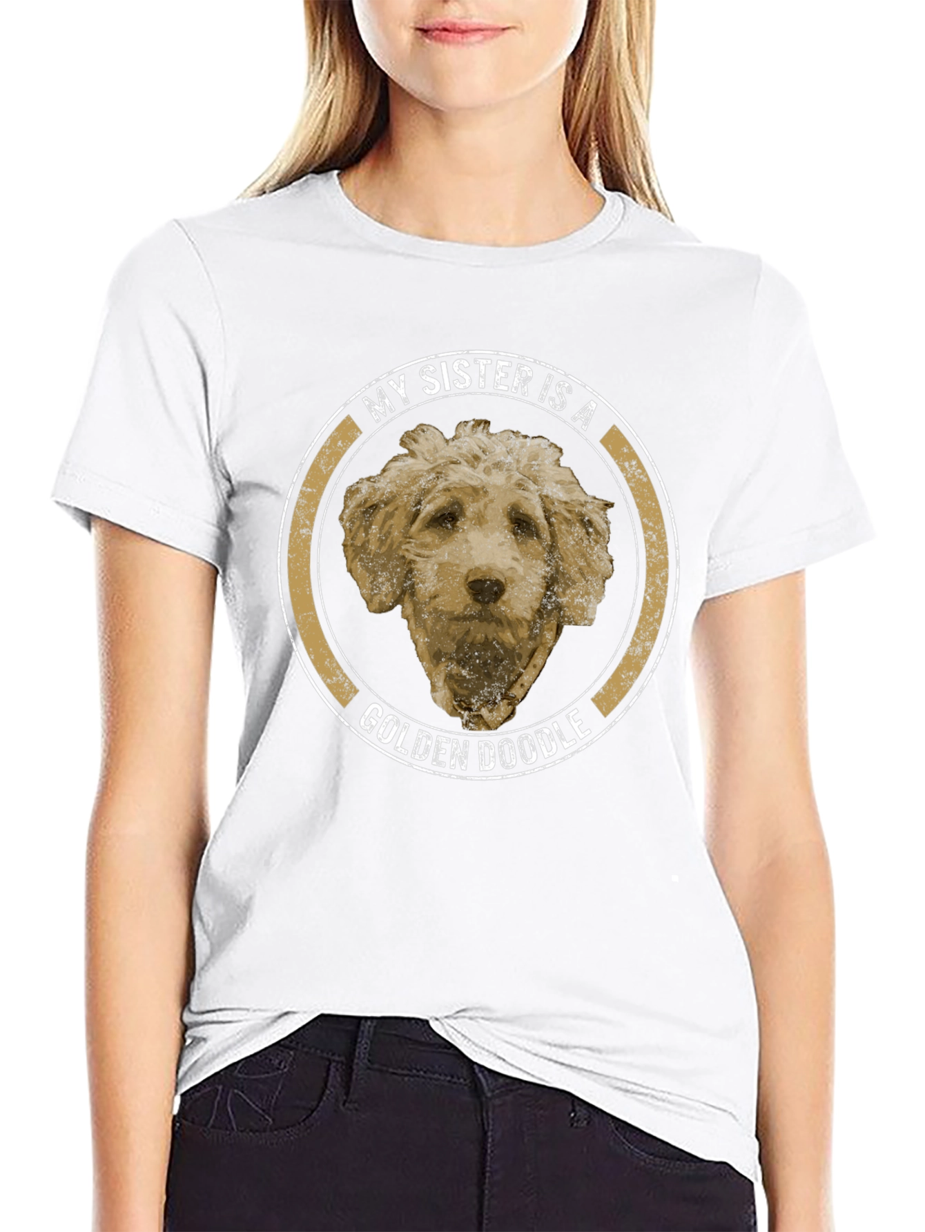 My Sister is a Golden Doodle Graphic T-Shirt