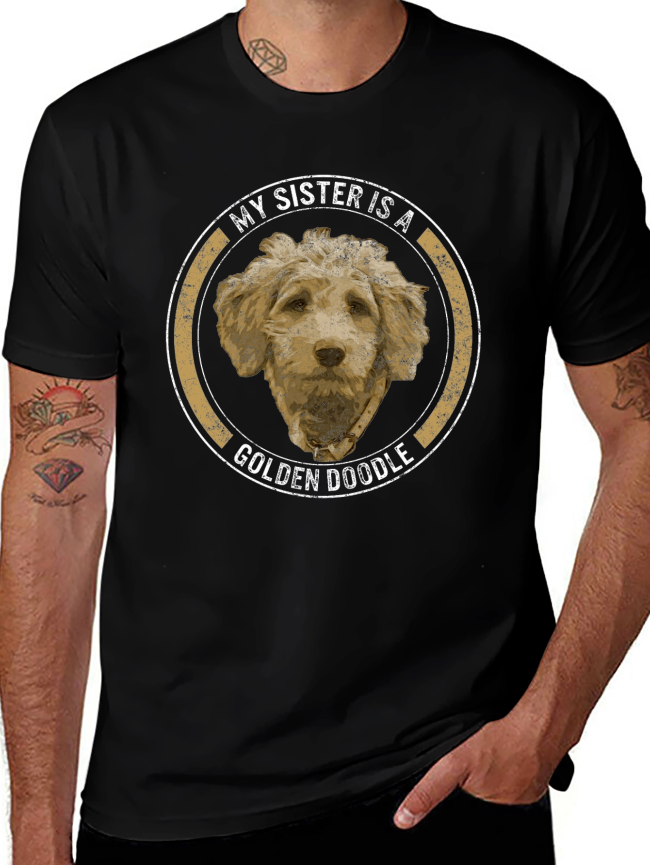 My Sister is a Golden Doodle Graphic T-Shirt