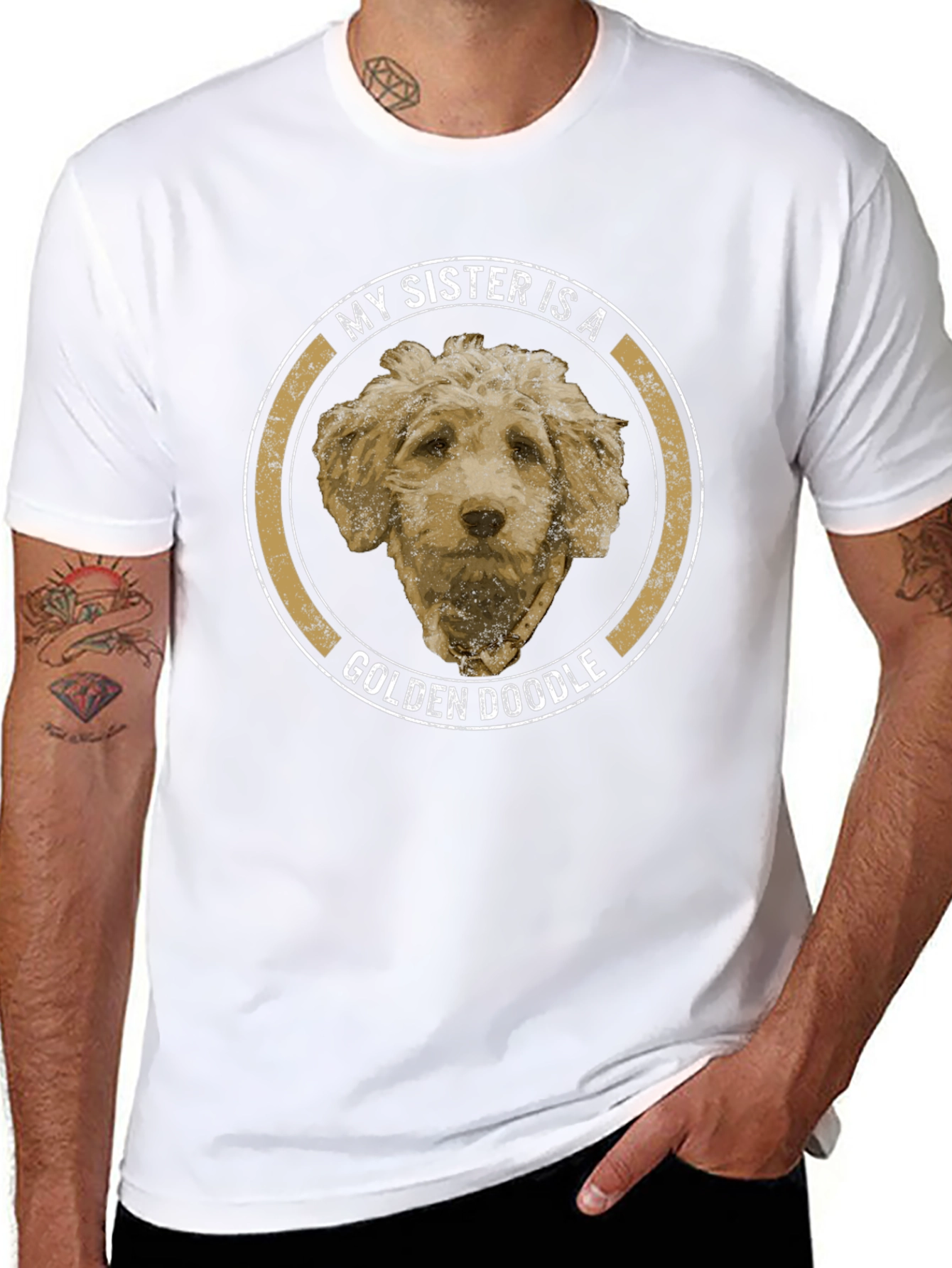 My Sister is a Golden Doodle Graphic T-Shirt