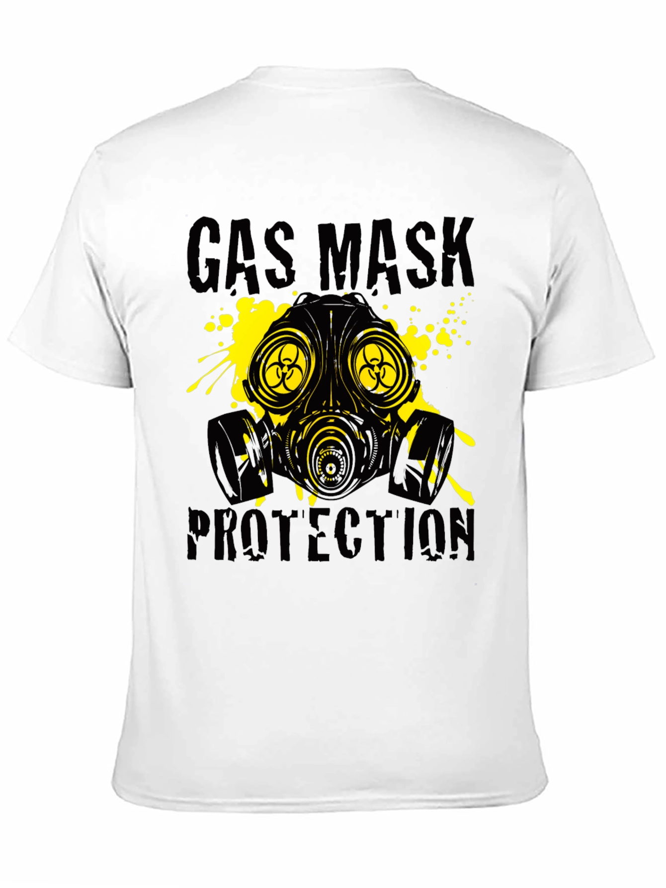Gas Mask Protection Black Graphic T-Shirt