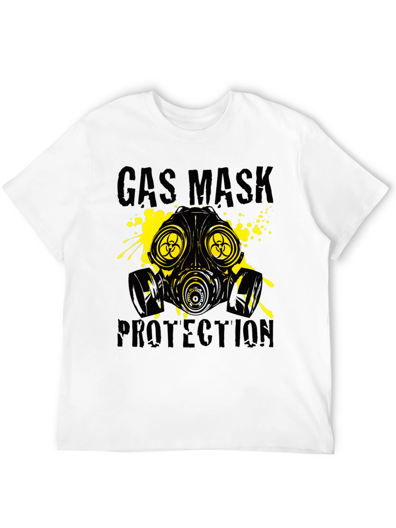 Gas Mask Protection Black Graphic T-Shirt