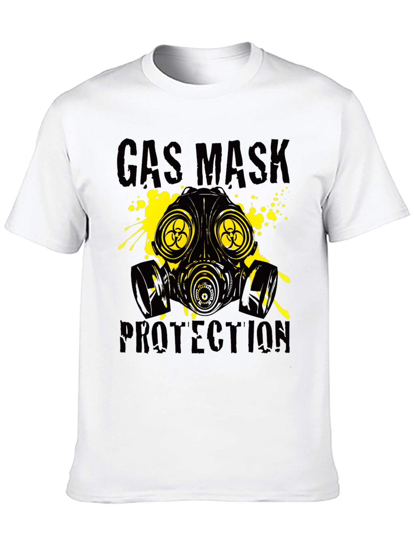 Gas Mask Protection Black Graphic T-Shirt