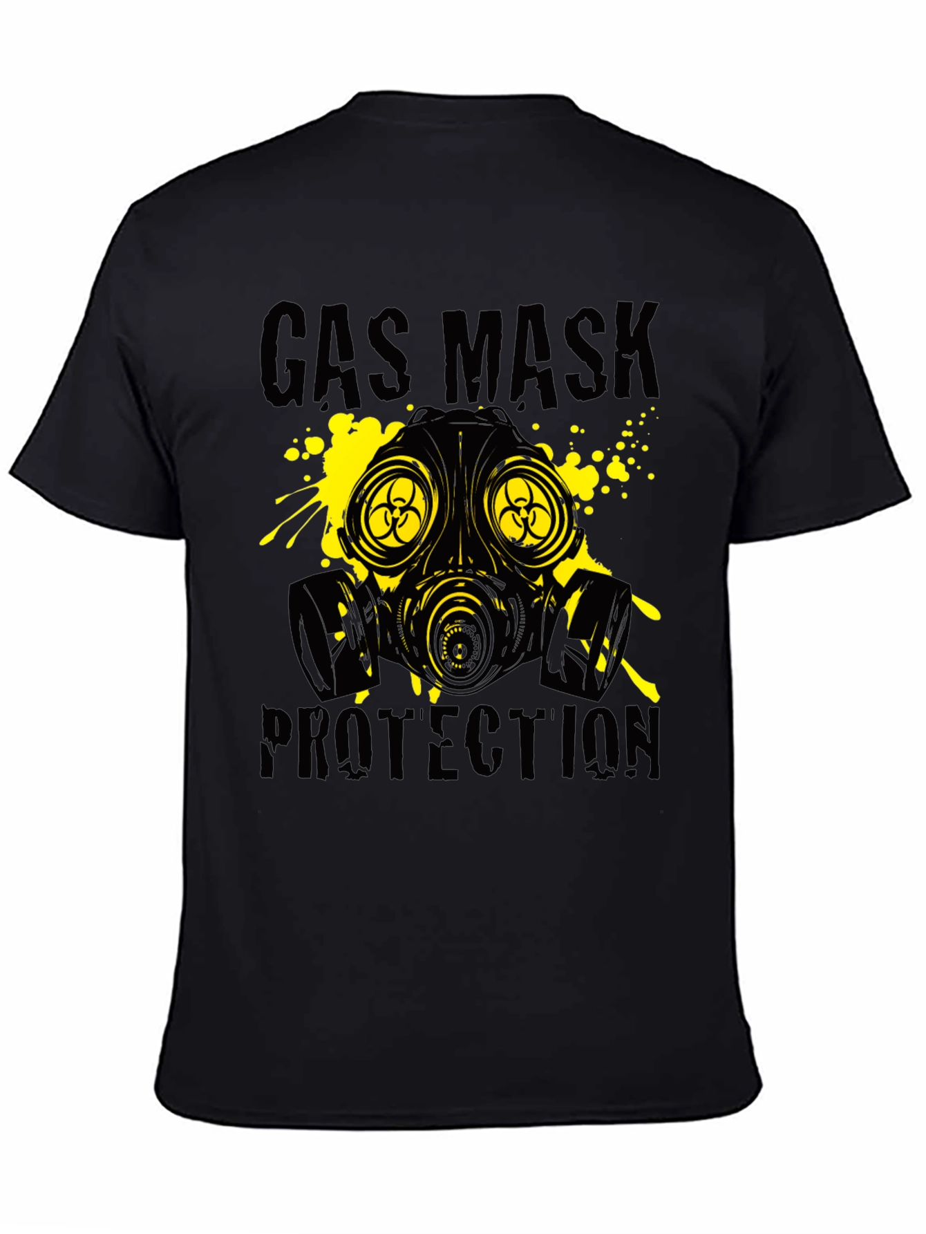 Gas Mask Protection Black Graphic T-Shirt