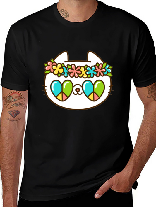 Cool Cat Peace Sign T-Shirt