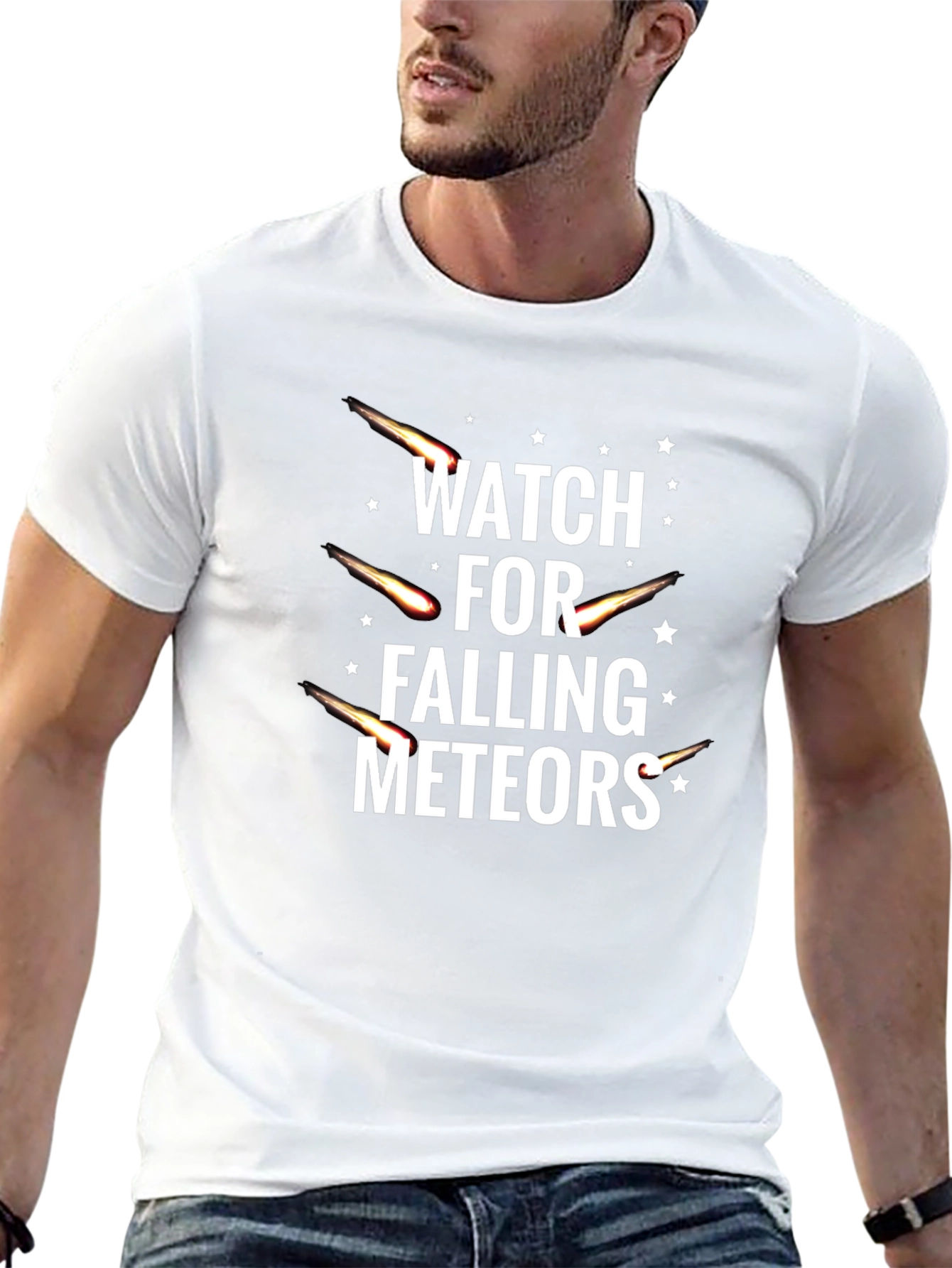 Watch for Falling Meteors Black T-Shirt