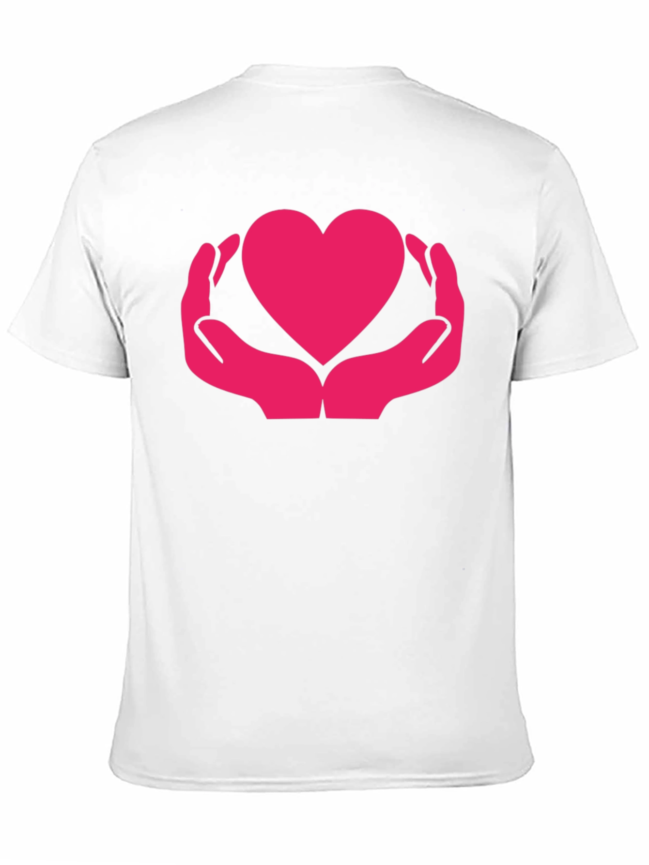 Heart in Hands Graphic Black T-Shirt