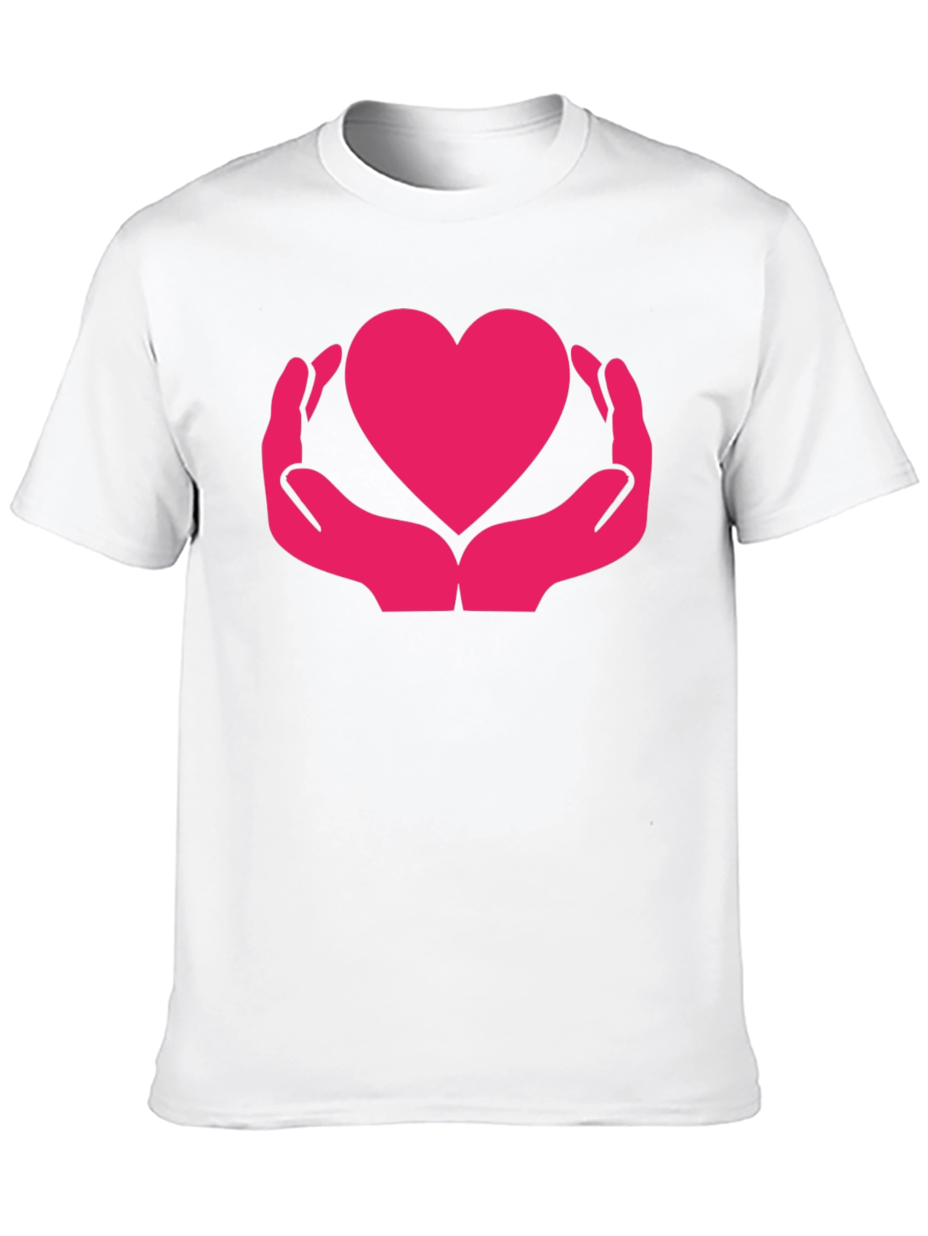 Heart in Hands Graphic Black T-Shirt