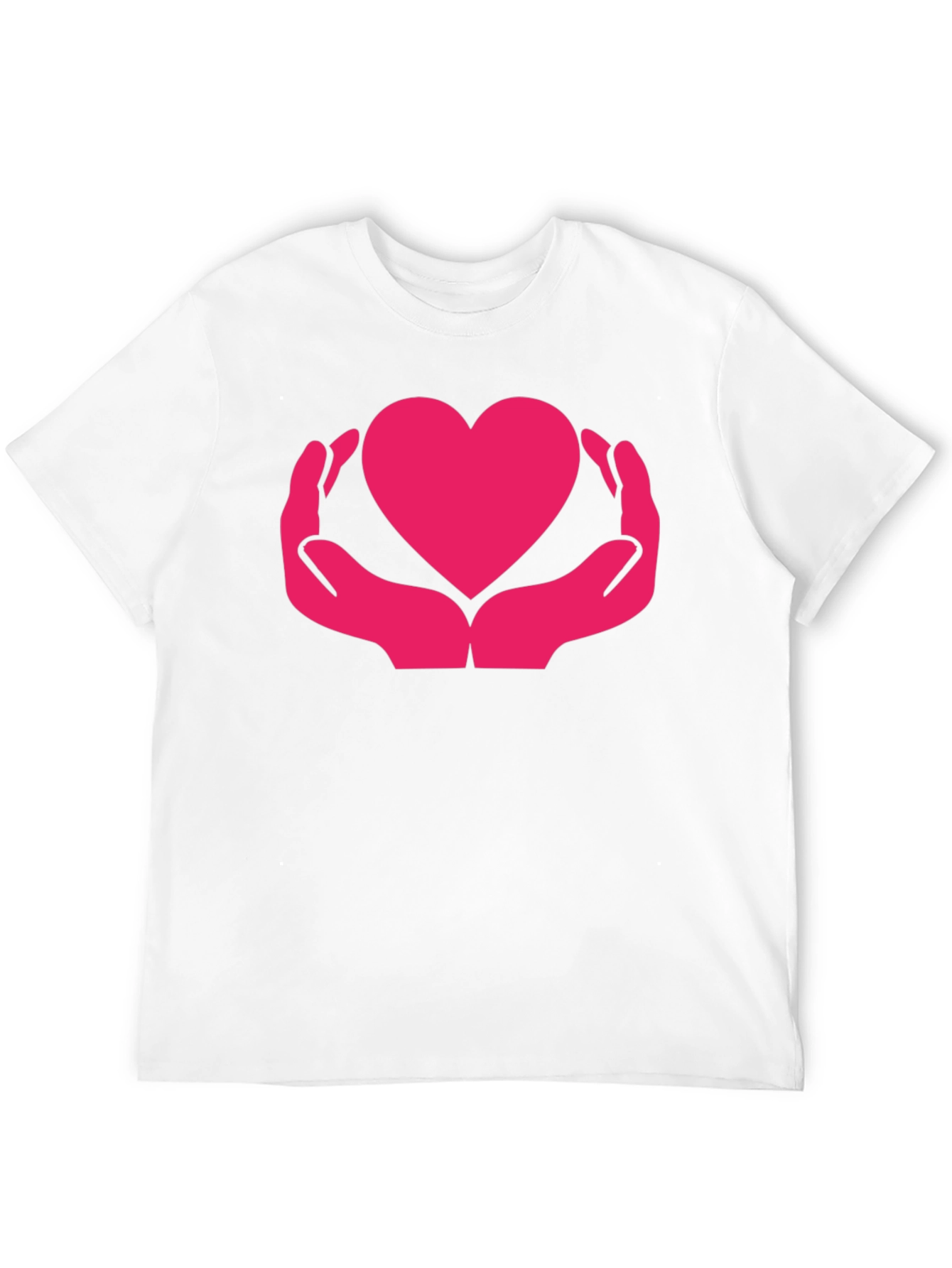 Heart in Hands Graphic Black T-Shirt