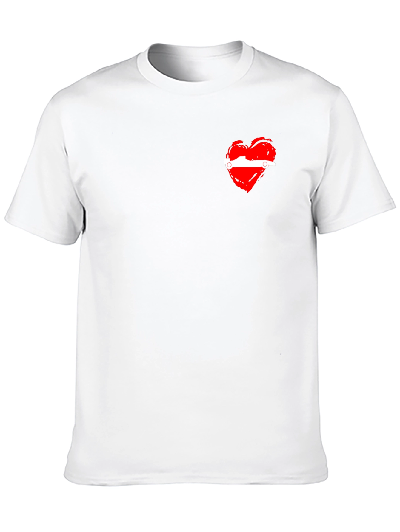 Heart Car Graphic Black T-Shirt