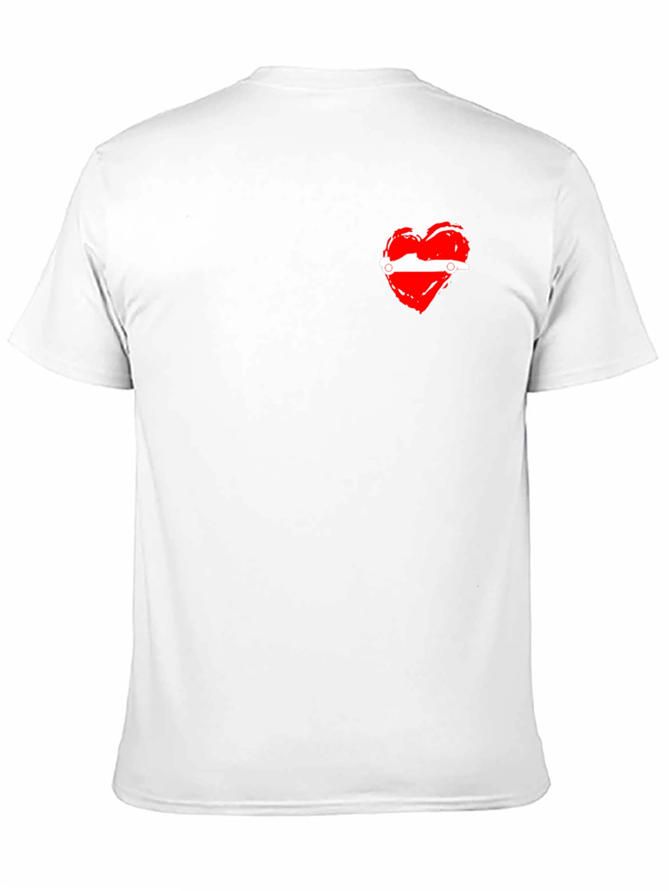 Heart Car Graphic Black T-Shirt
