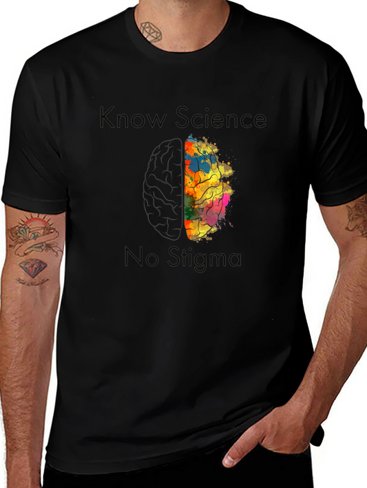 Know Science No Stigma Brain Graphic Tee