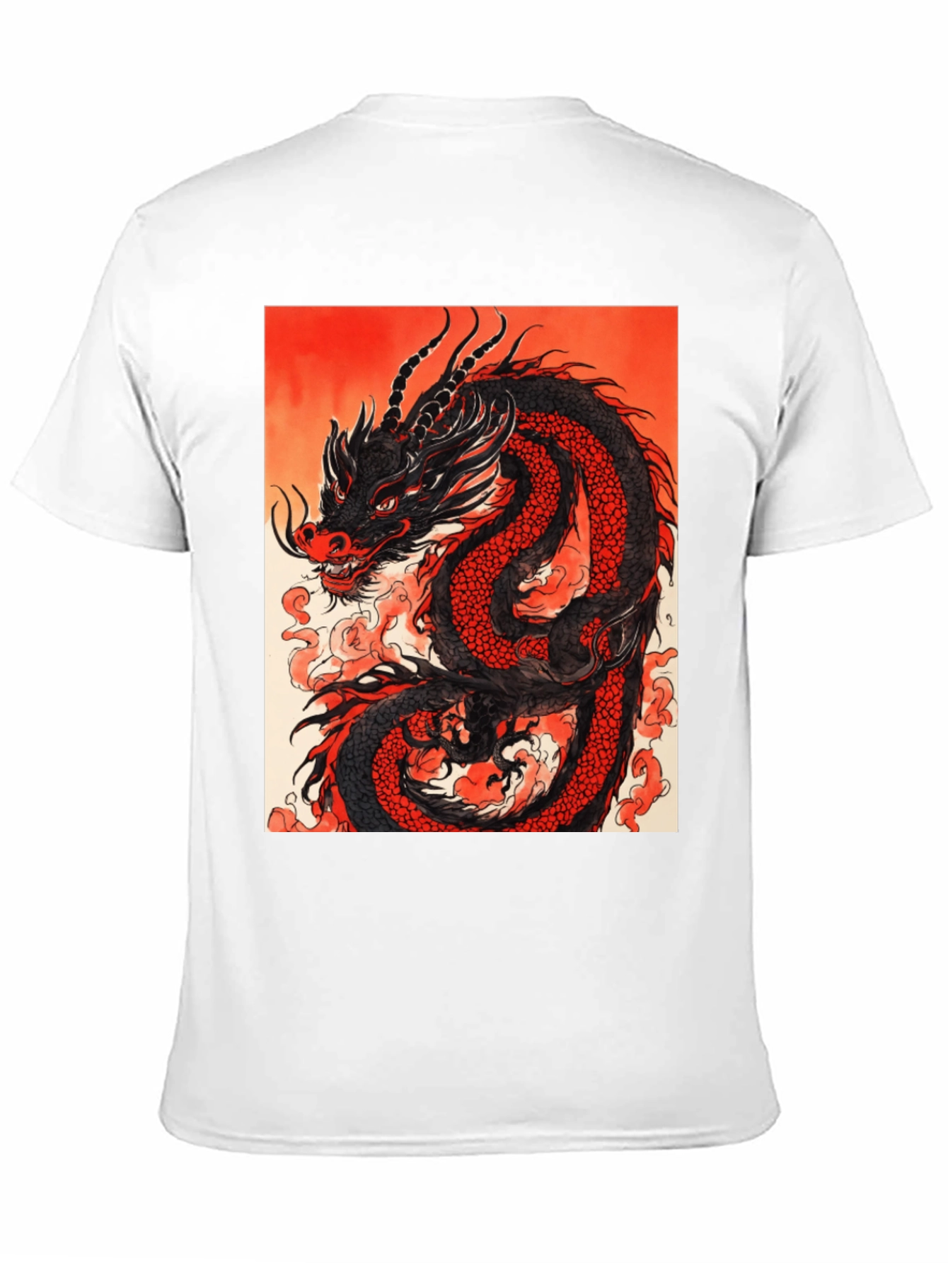 Dragon Graphic Tee - Black Cotton T-Shirt