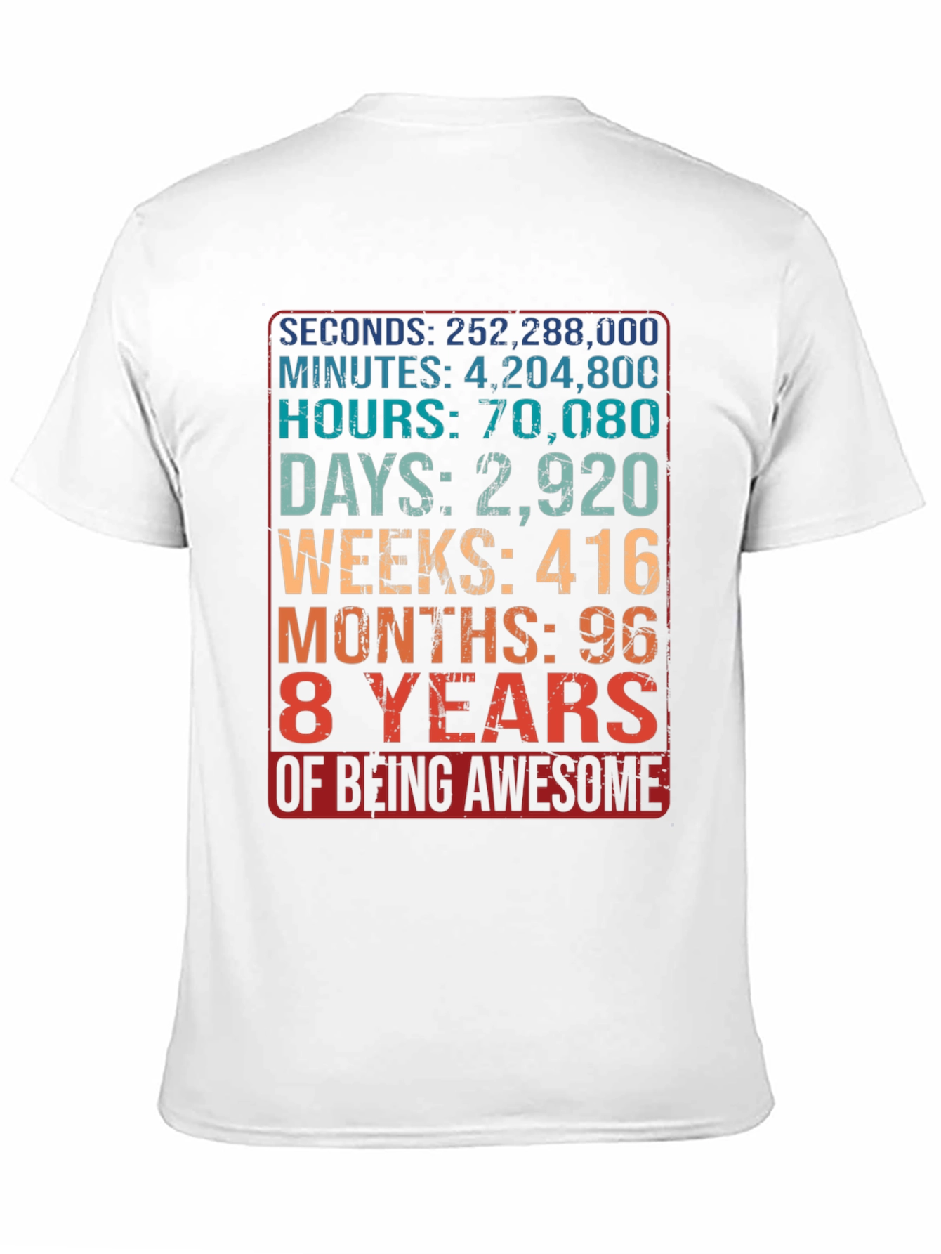 8 Years of Being Awesome T-Shirt