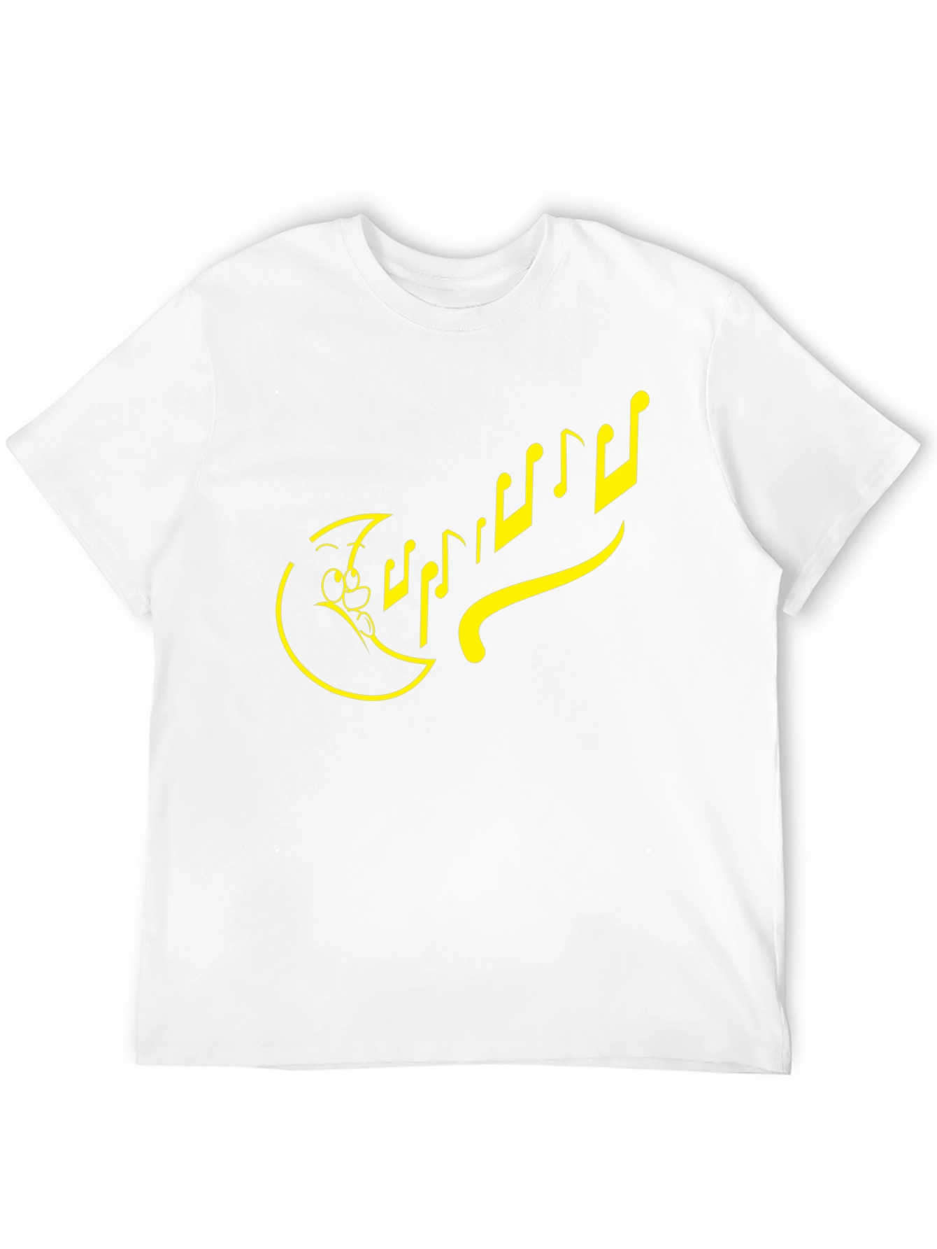 Cartoon Music Notes Black T-Shirt