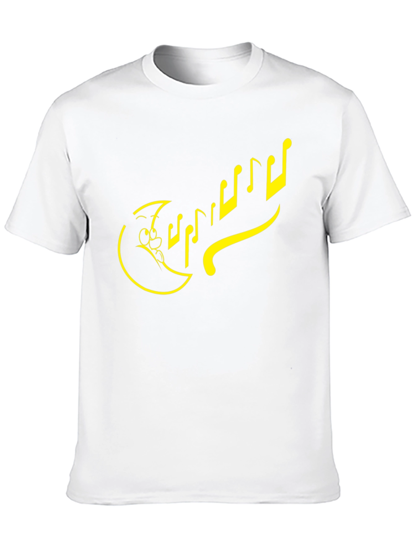 Cartoon Music Notes Black T-Shirt