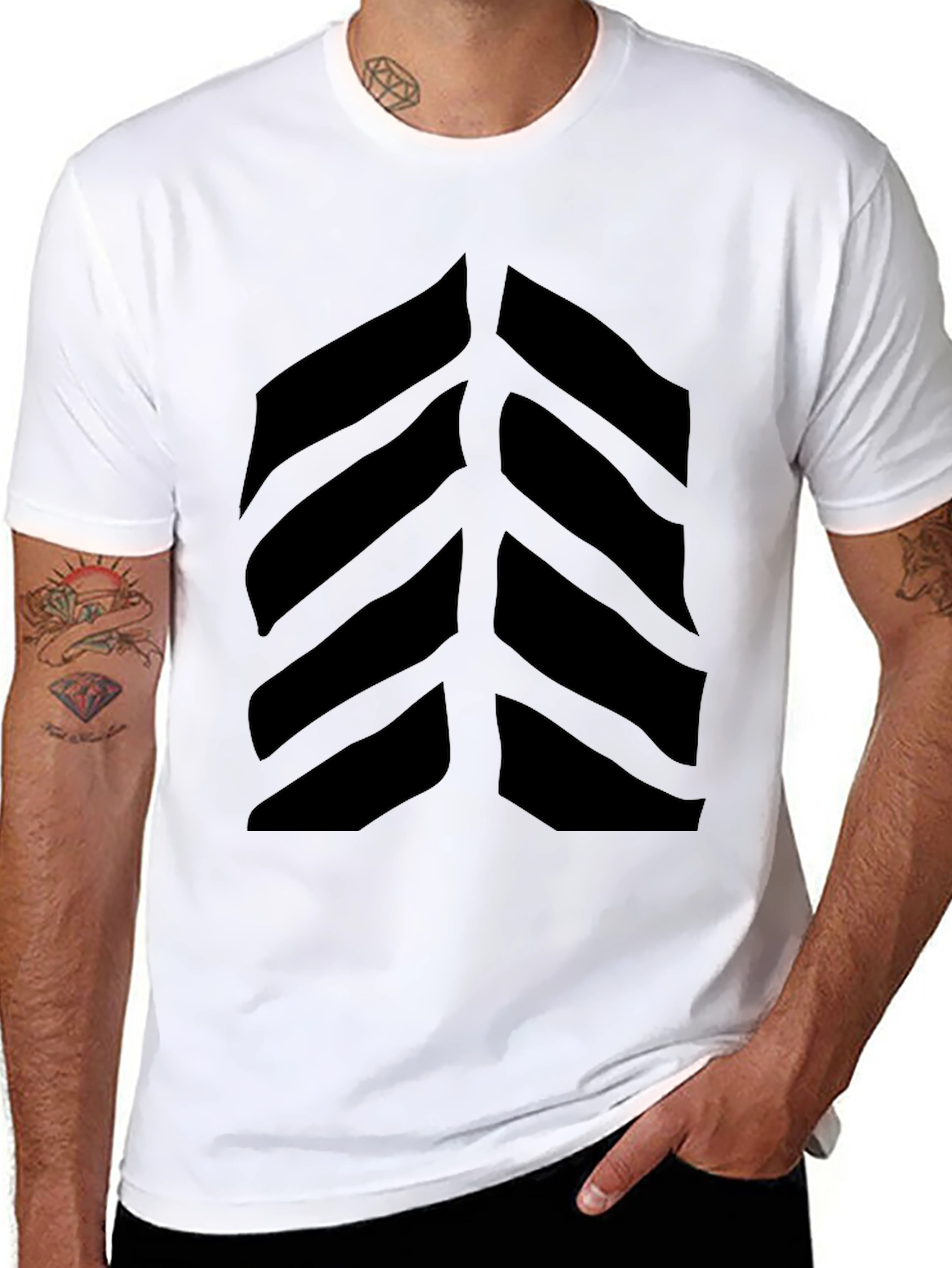 Graphic Tee - Abstract Leaf Design