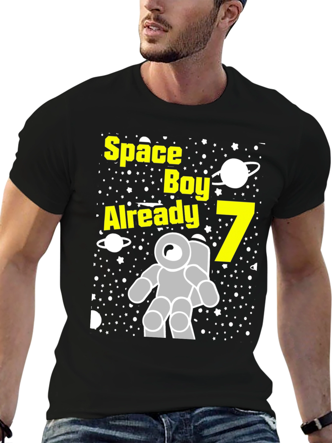 Space Boy 7th Birthday T-Shirt