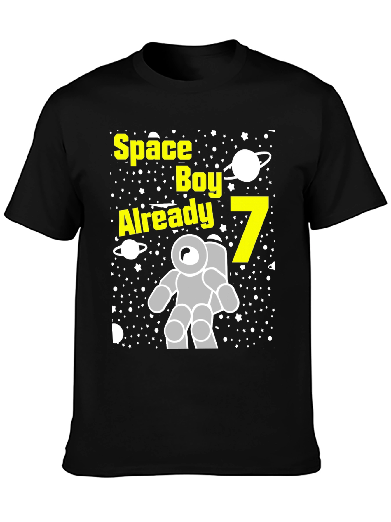 Space Boy 7th Birthday T-Shirt