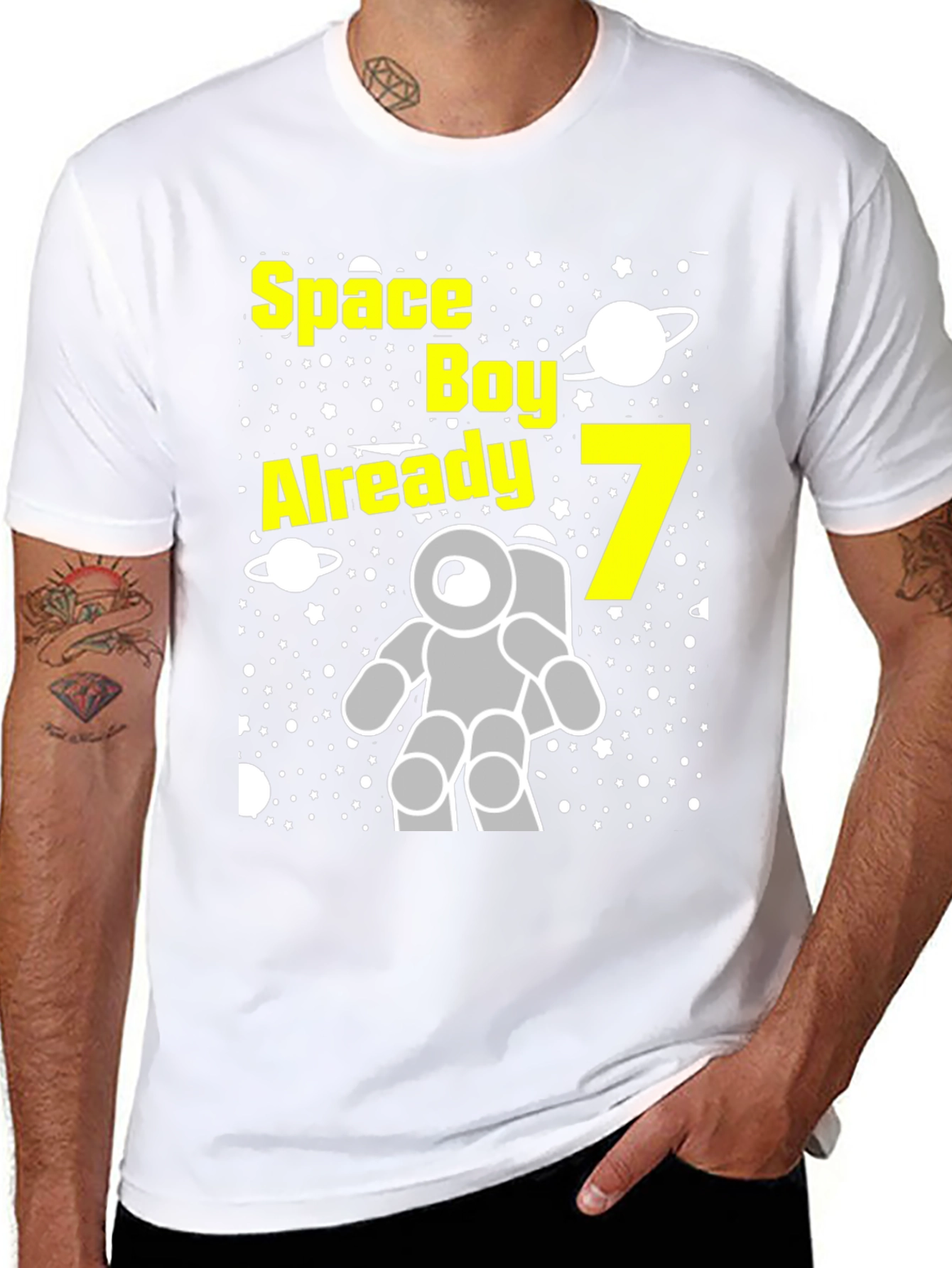 Space Boy 7th Birthday T-Shirt
