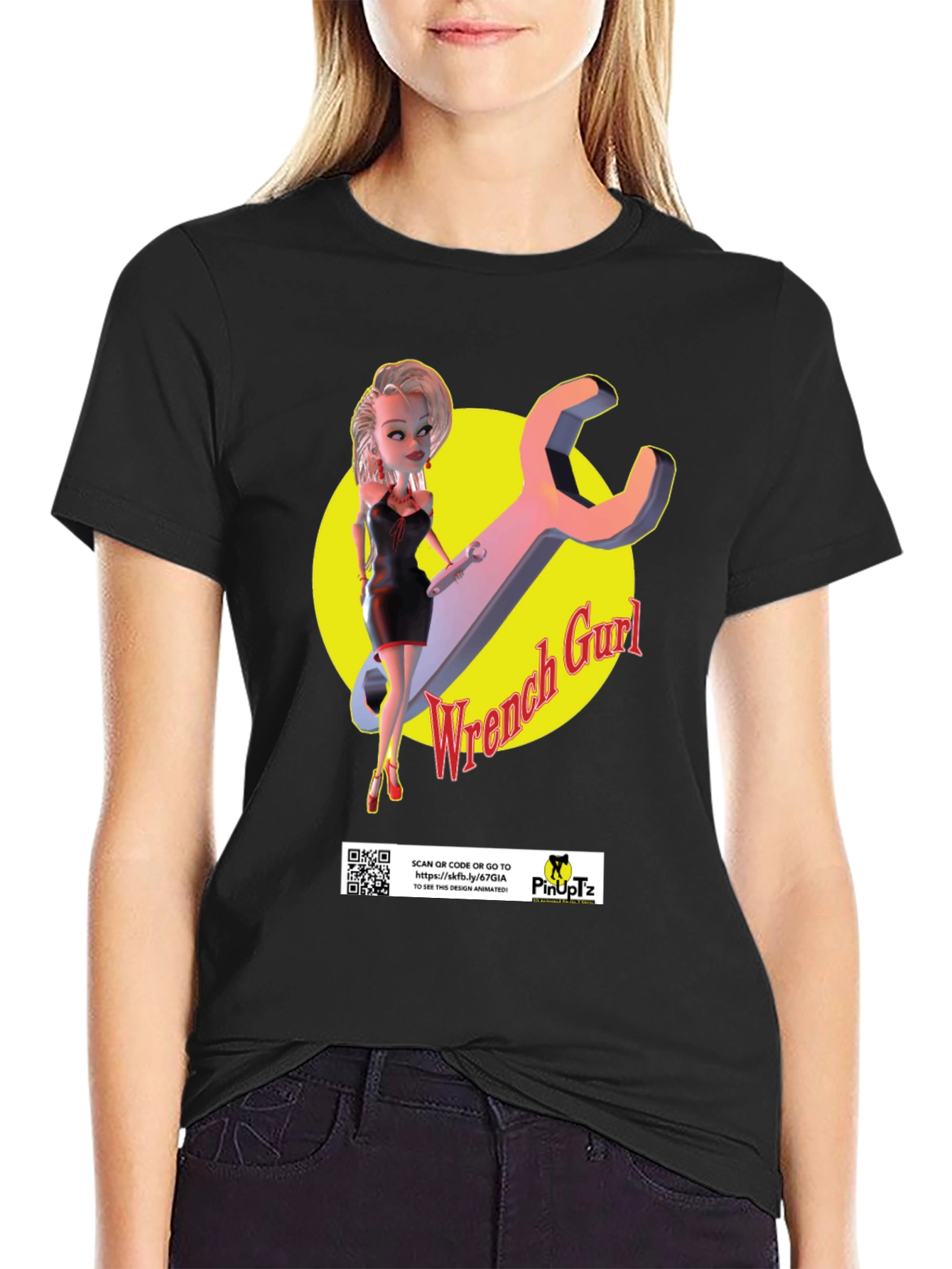 Wrench Gurl T-Shirt - Pinup Mechanic Style