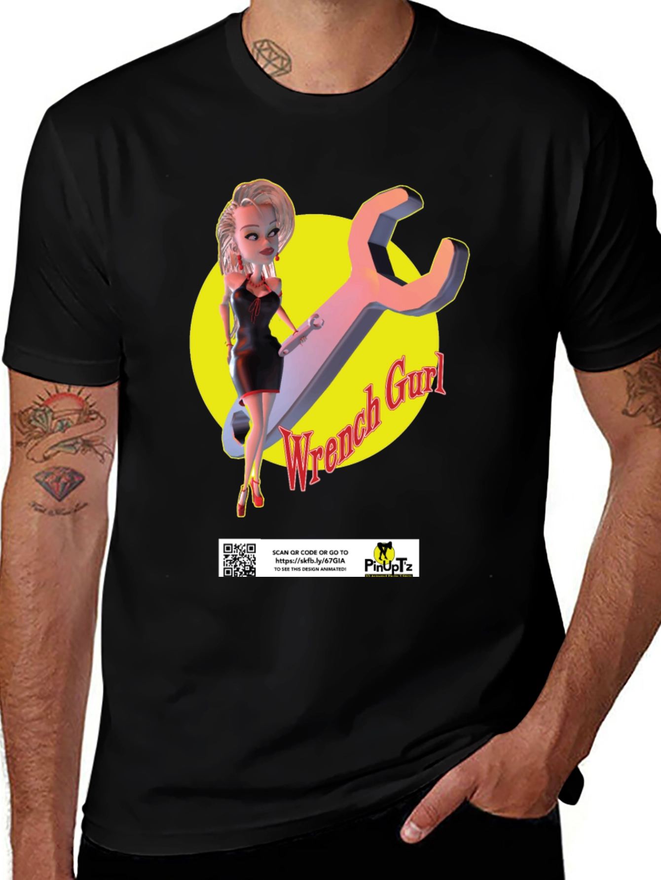 Wrench Gurl T-Shirt - Pinup Mechanic Style