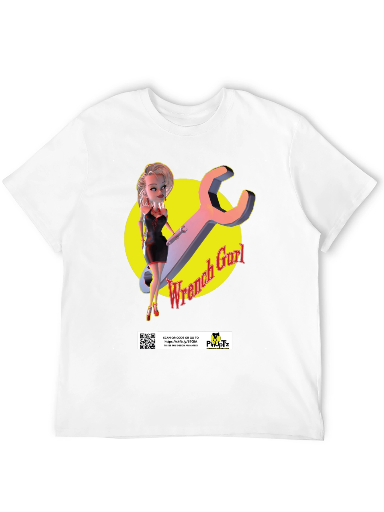 Wrench Gurl T-Shirt - Pinup Mechanic Style