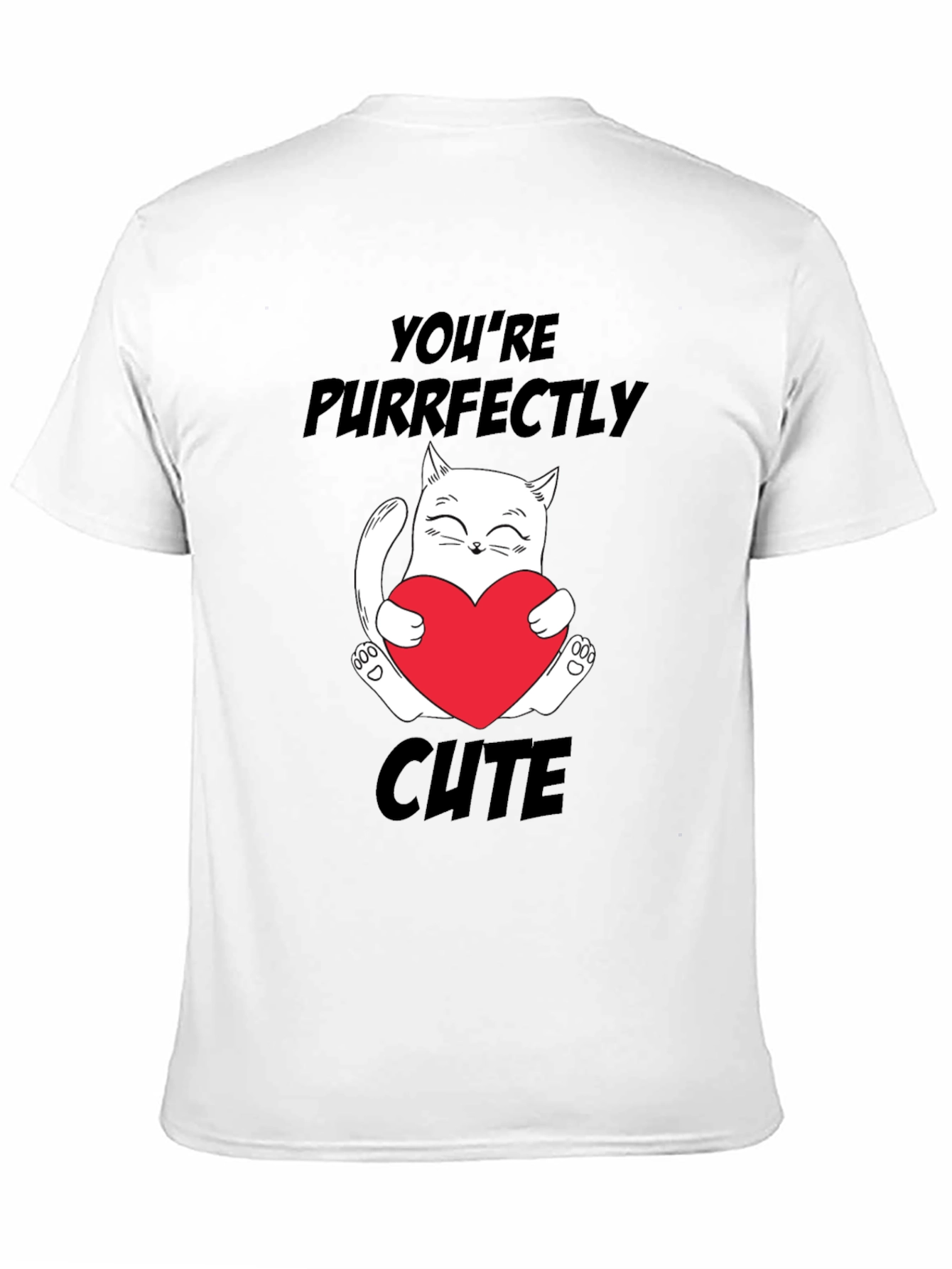 Youre Purrfectly Cute Black Cat Graphic T-Shirt