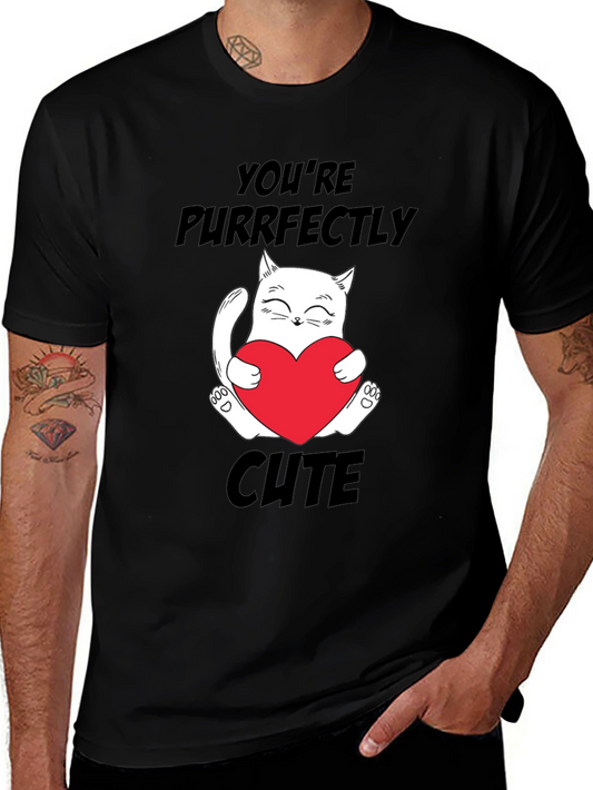 Youre Purrfectly Cute Black Cat Graphic T-Shirt