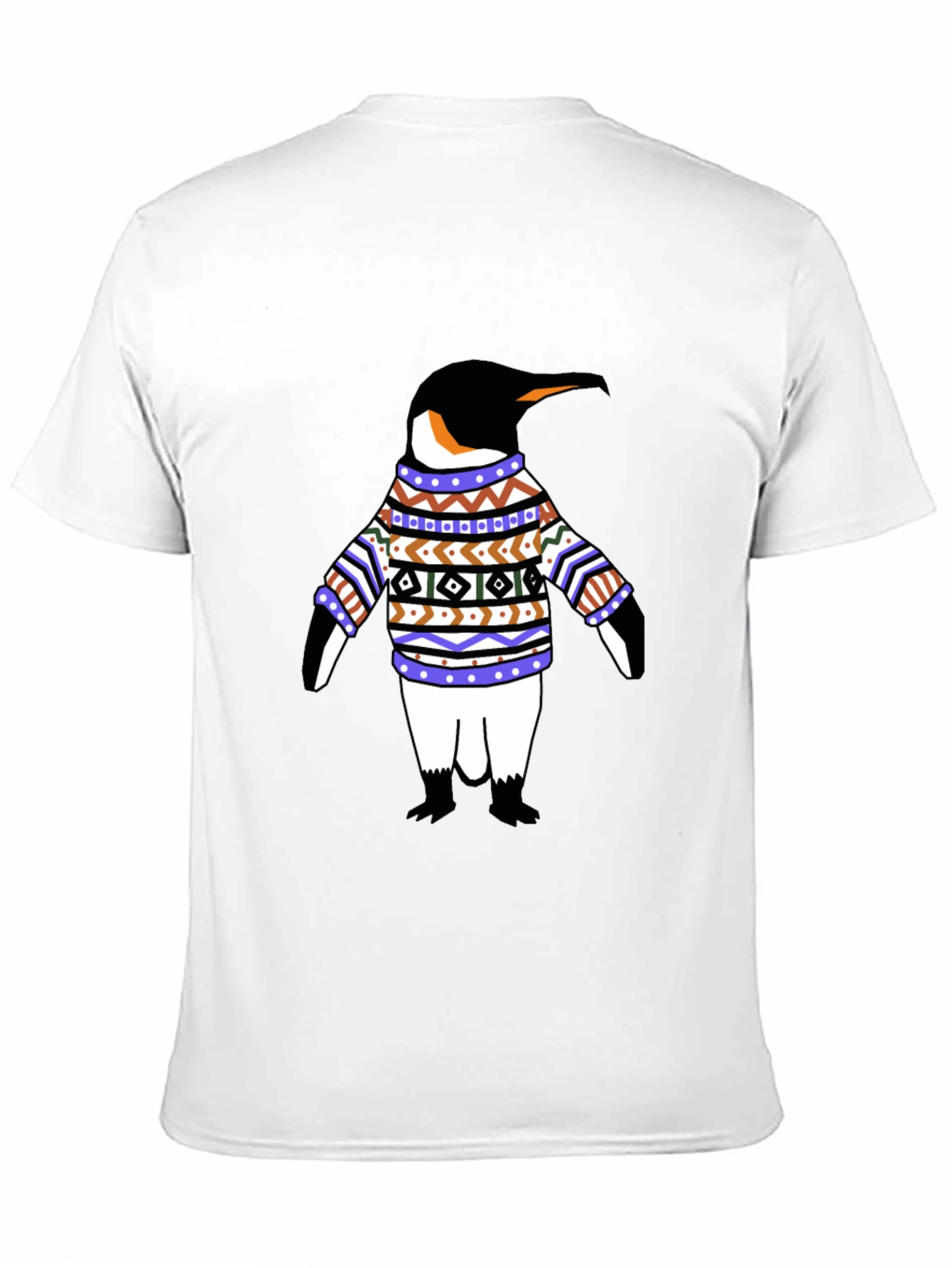 Penguin in Sweater Graphic T-Shirt