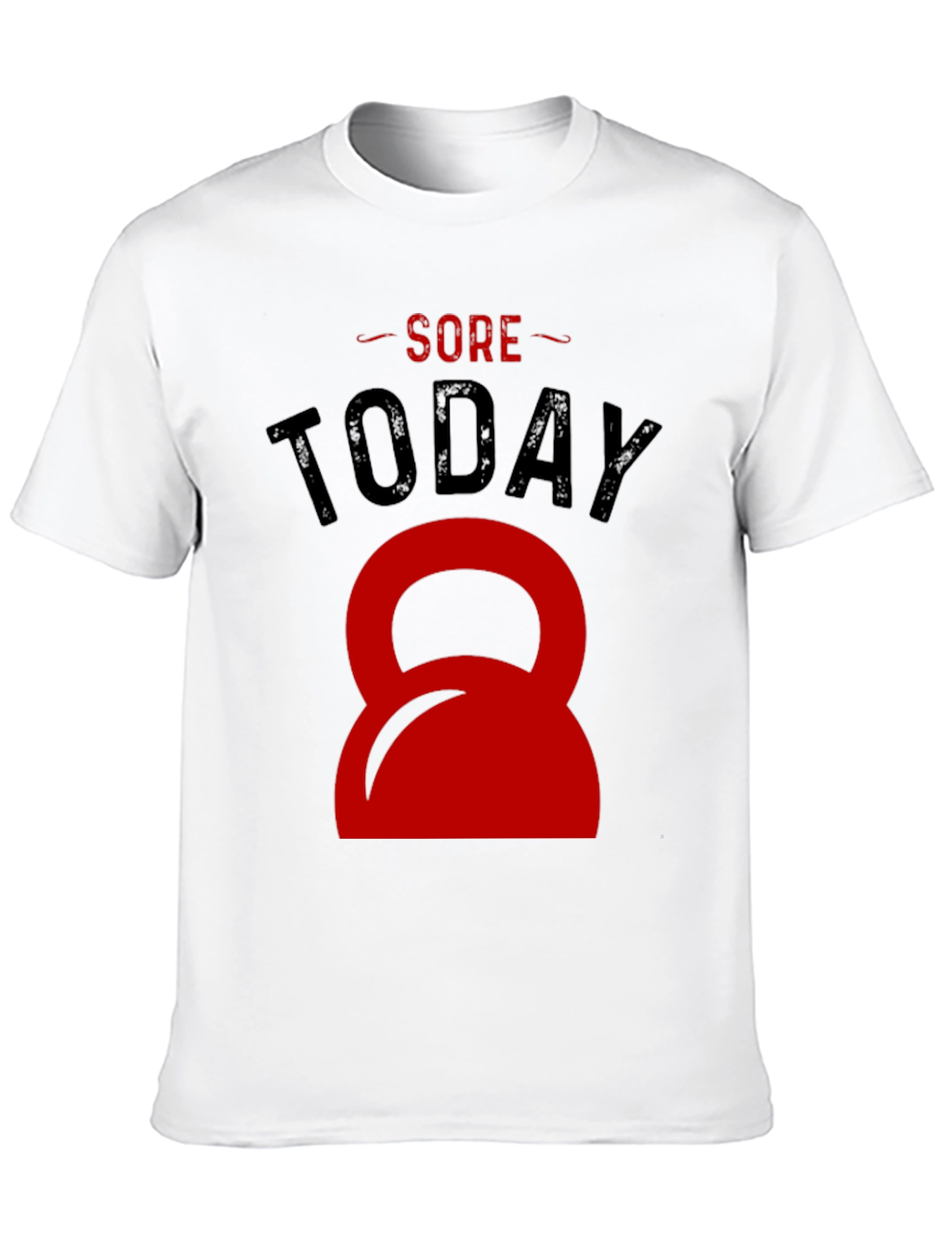 Sore Today Red Kettlebell Black T-Shirt