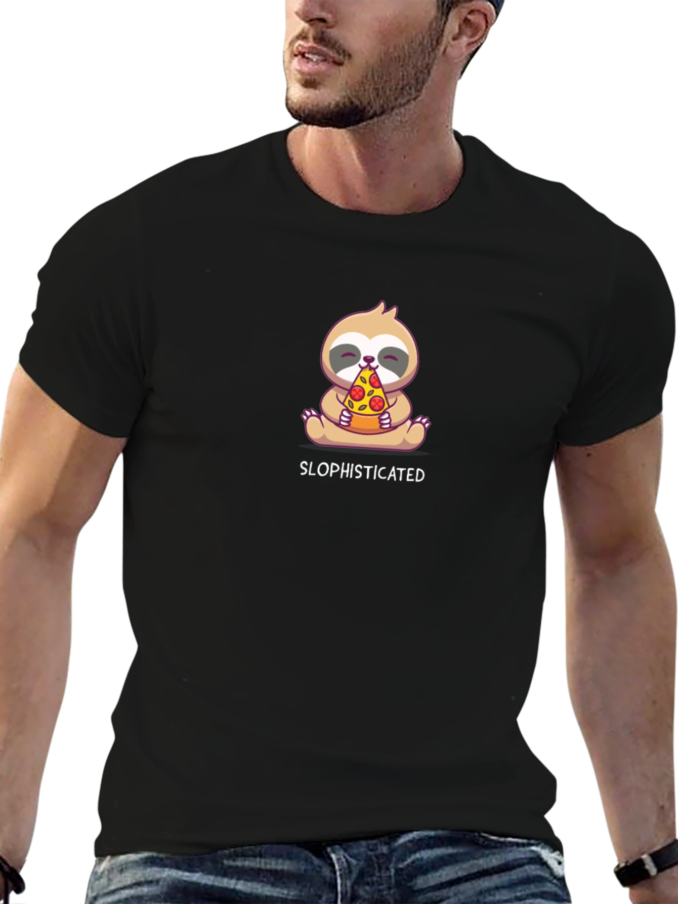 Sloth Pizza Lover Tee - Slophisticated Unisex T-Shirt