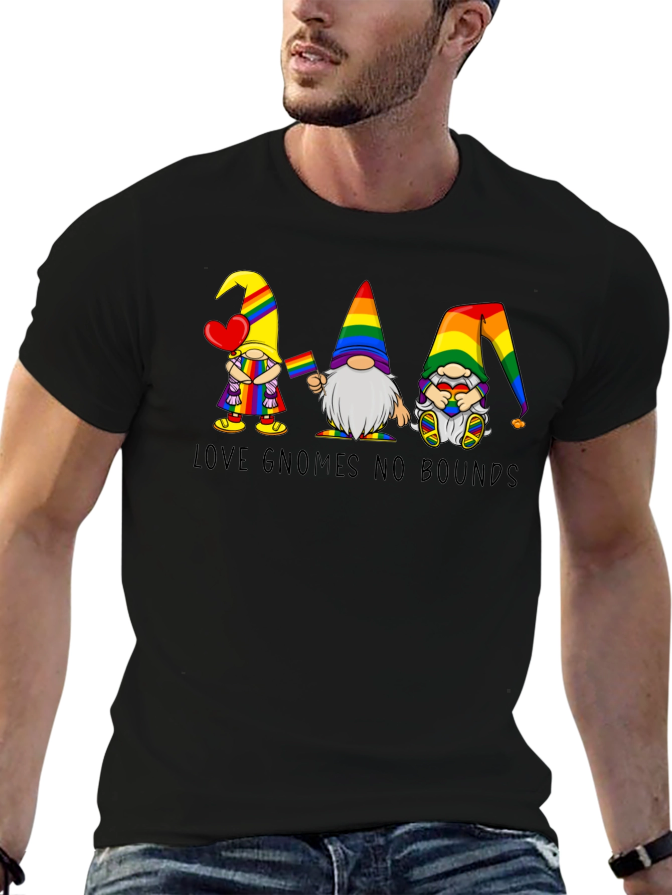 Love Gnomes No Bounds Pride T-Shirt