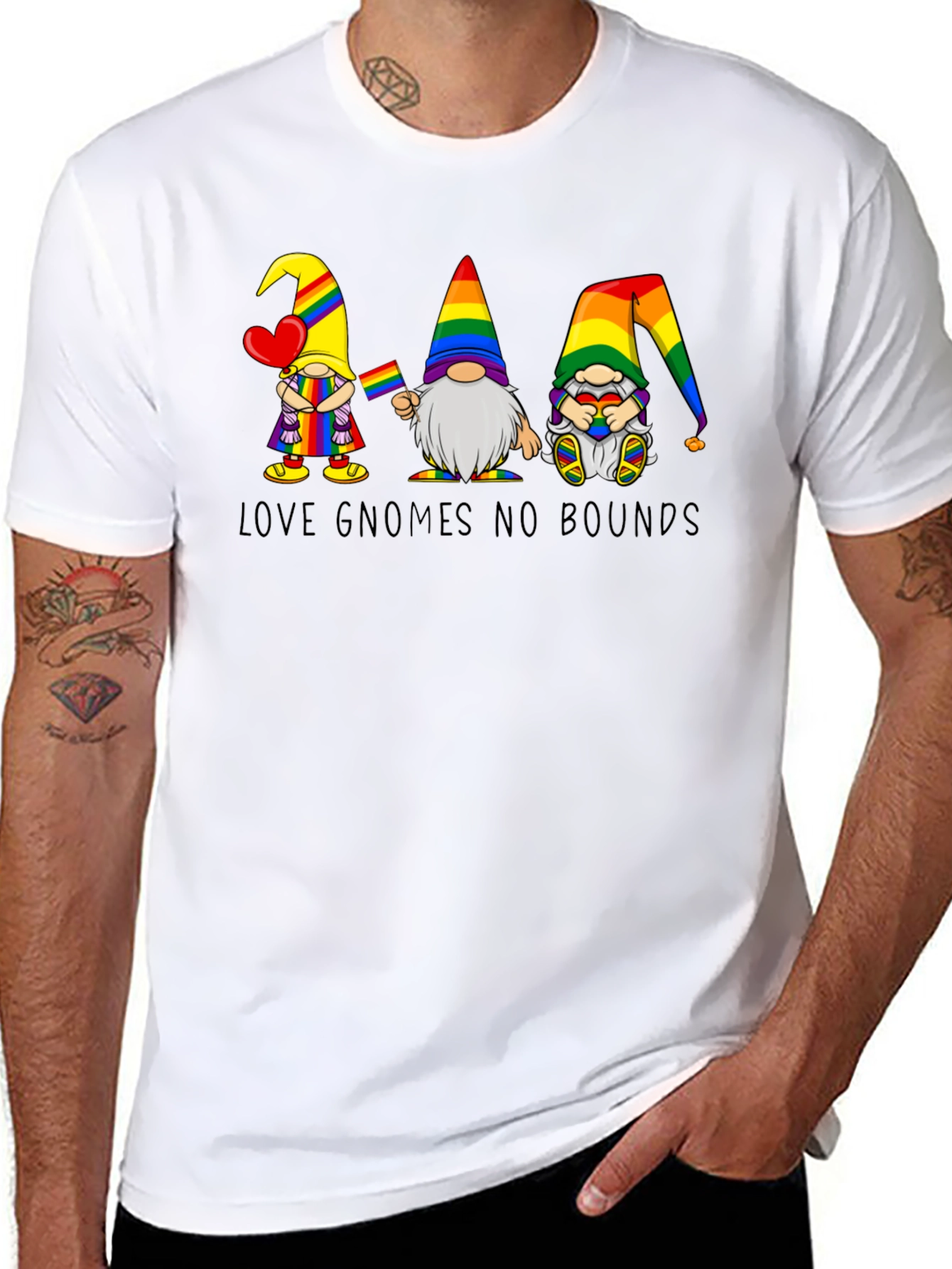Love Gnomes No Bounds Pride T-Shirt