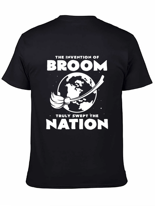 Broom Invention T-Shirt Funny Cleaning Design