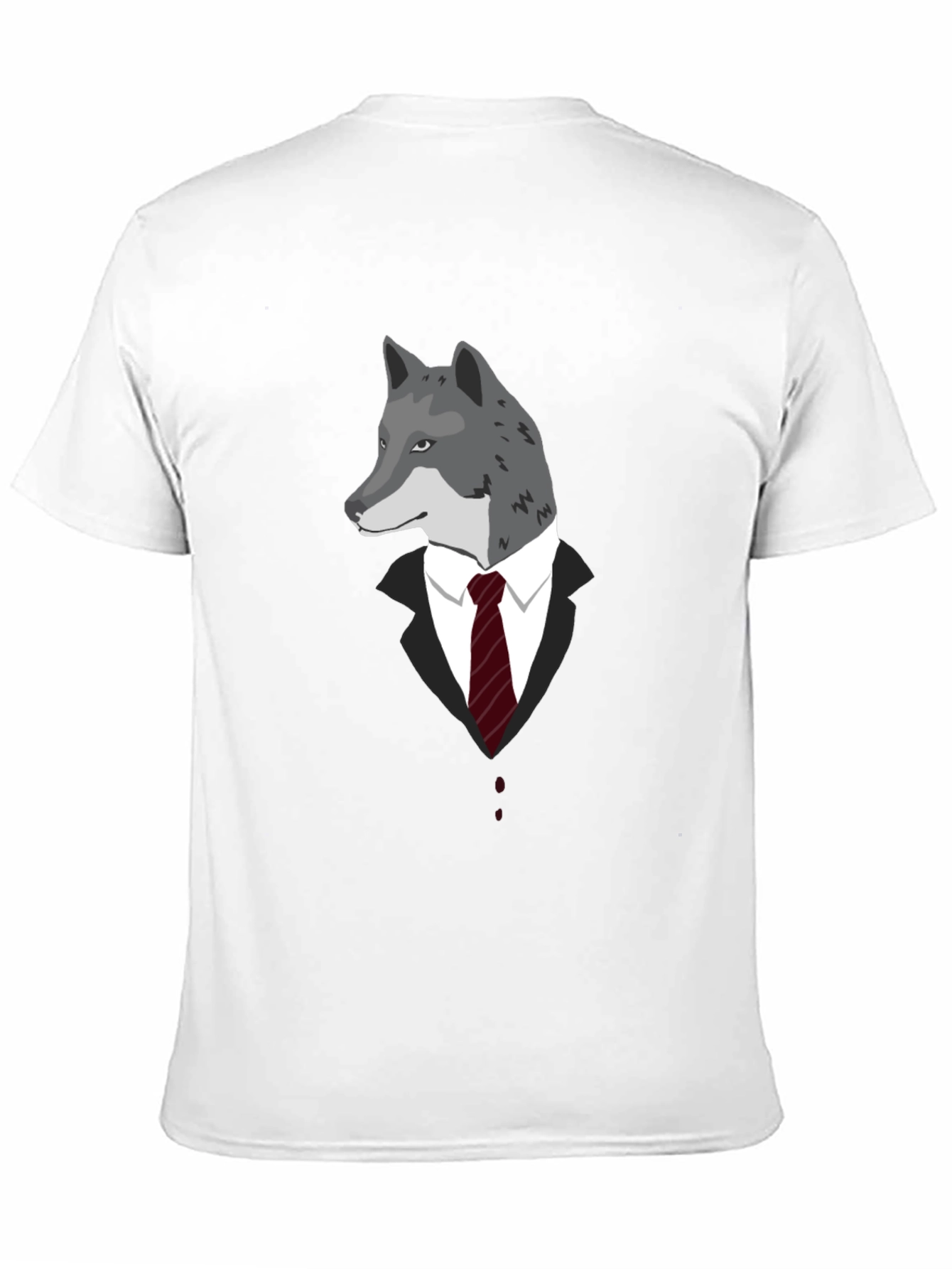 Wolf in Suit Black T-Shirt - Stylish Graphic Tee