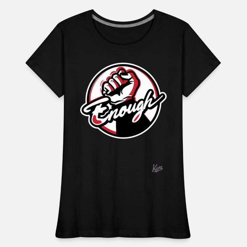 Raised Fist with “Enough” Script