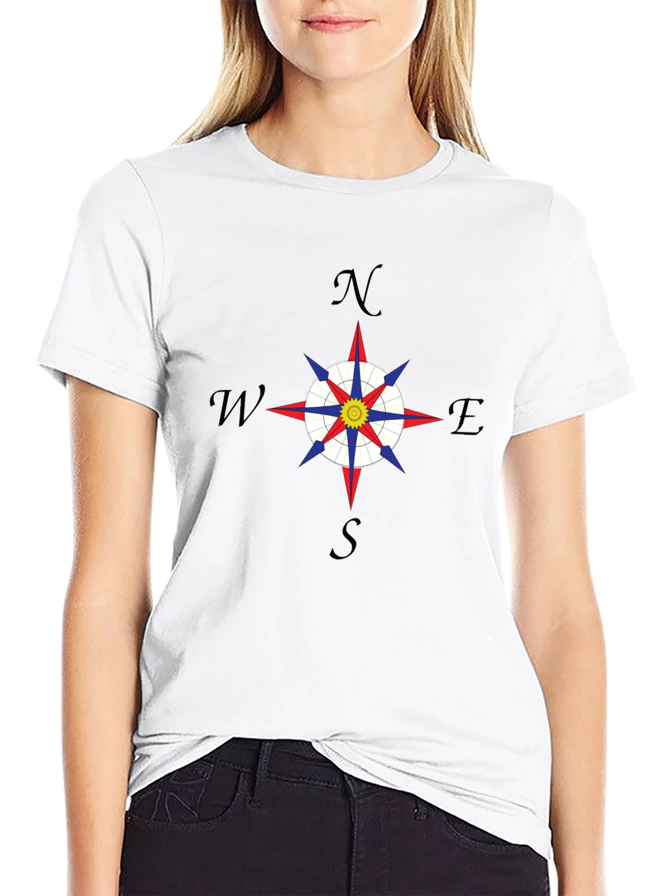 Compass Rose Graphic Tee - Mens Black T-Shirt
