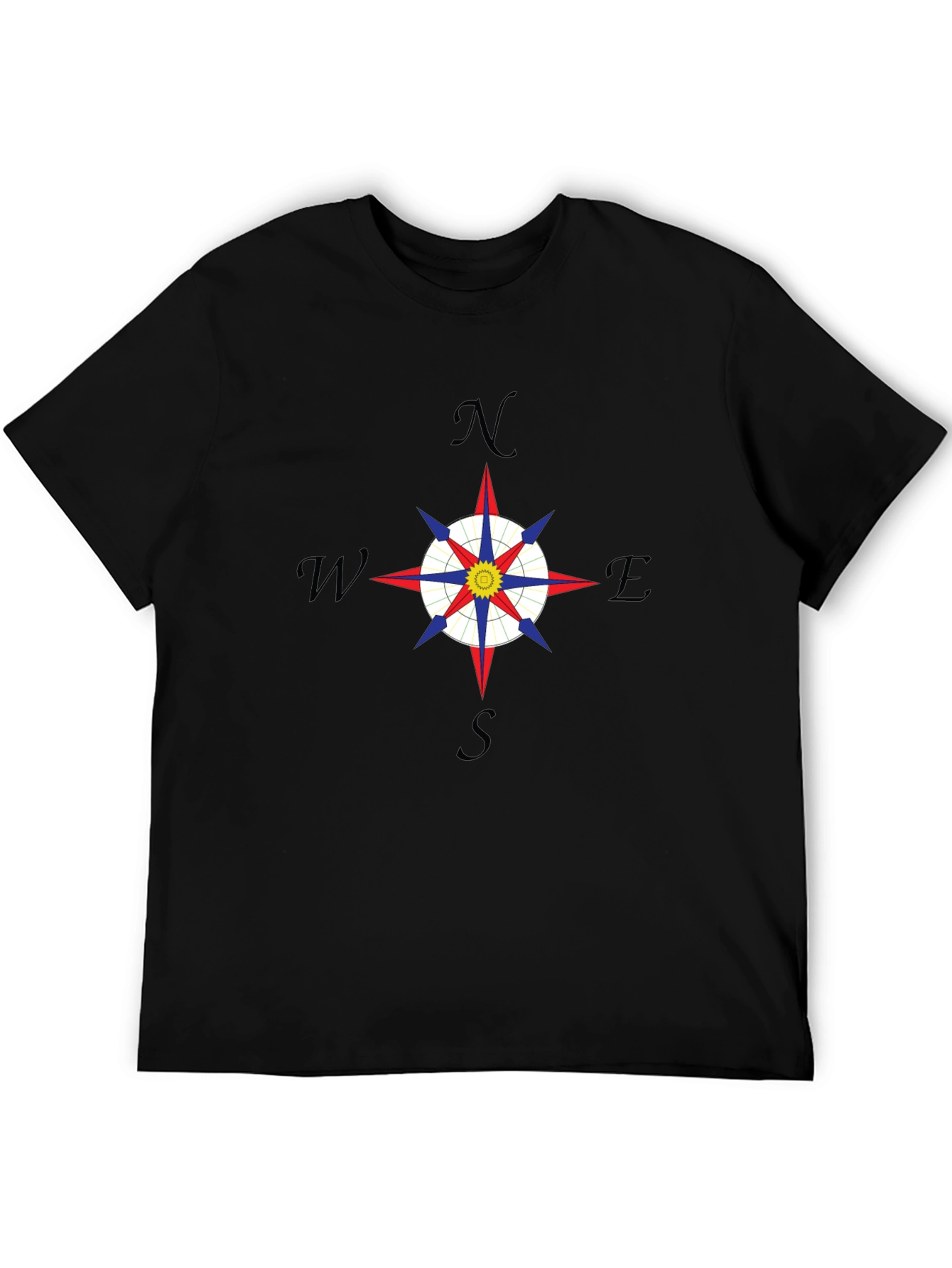 Compass Rose Graphic Tee - Mens Black T-Shirt