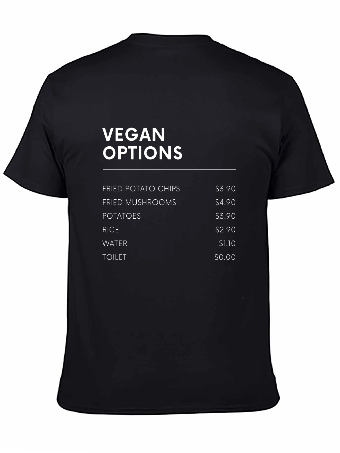 Vegan Options T-Shirt - Black Graphic Tee