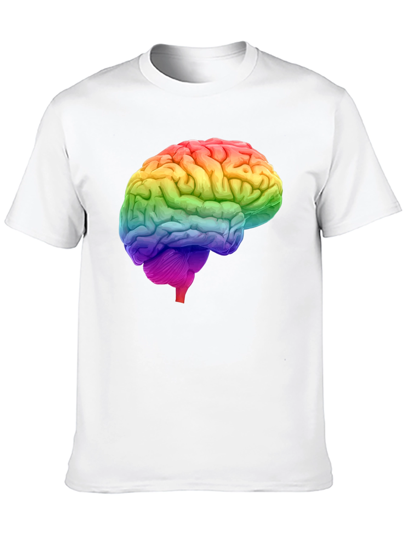 Rainbow Brain Graphic T-Shirt - Unique Design