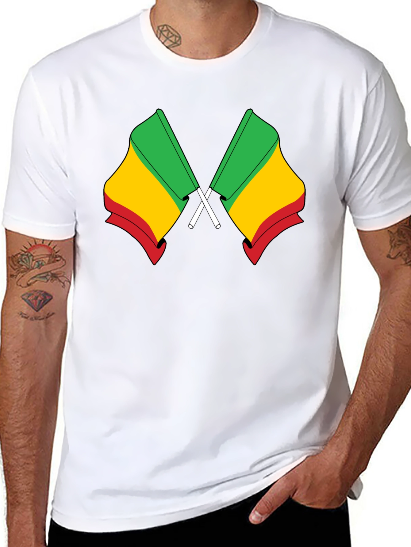 Benin Flag T-Shirt - Black Cotton Tee