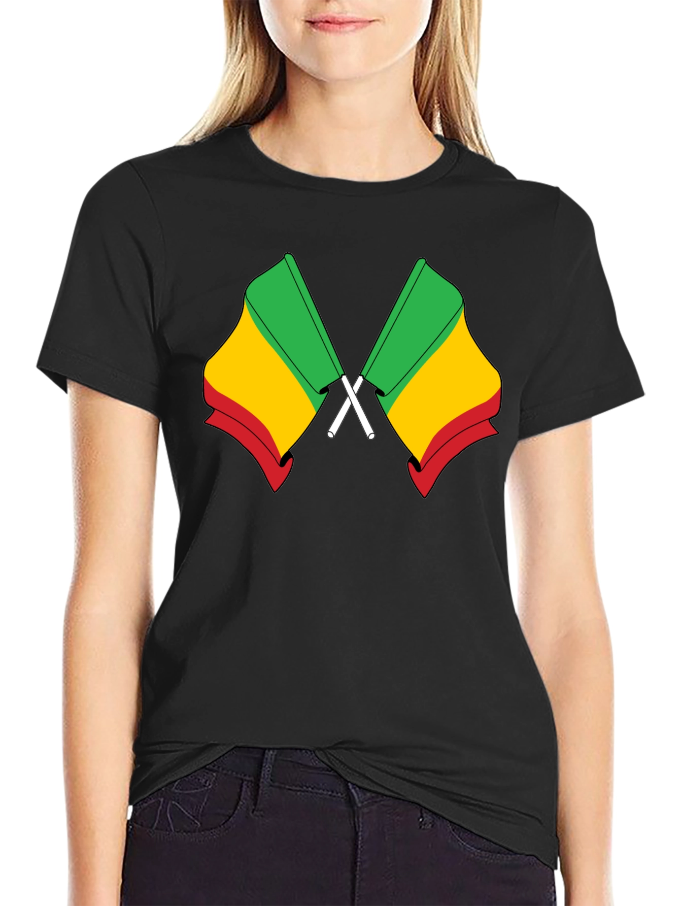 Benin Flag T-Shirt - Black Cotton Tee