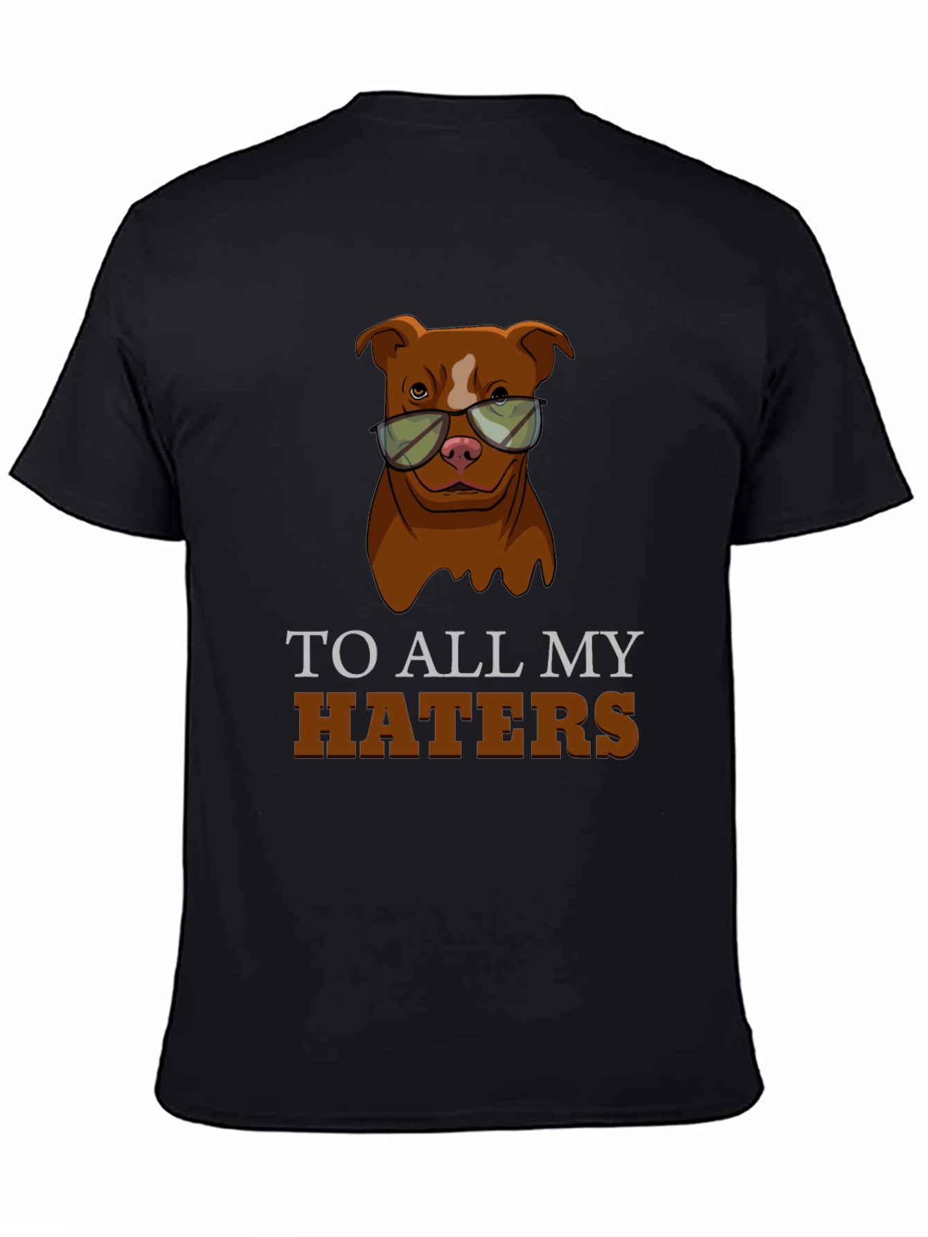 Dog Haters T-Shirt - Pitbull Wearing Sunglasses