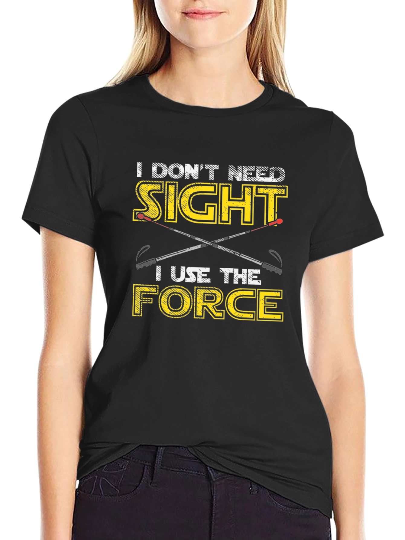Funny Blind T-Shirt - I Use The Force
