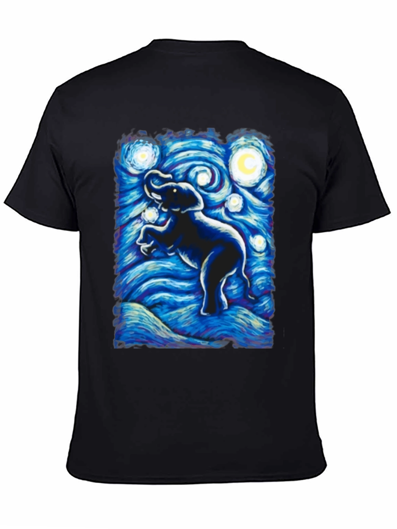 Elephant Starry Night Art T-Shirt