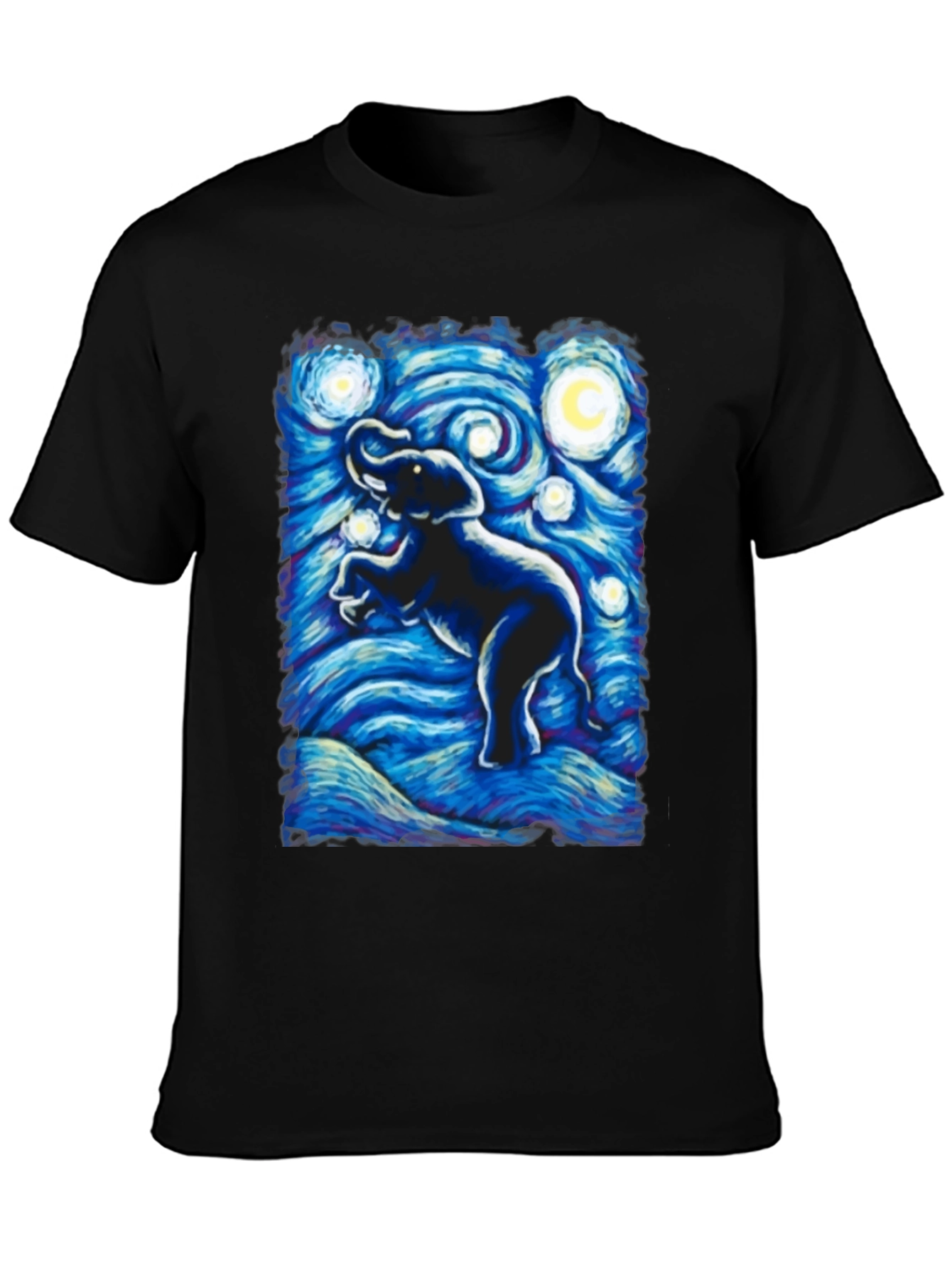 Elephant Starry Night Art T-Shirt
