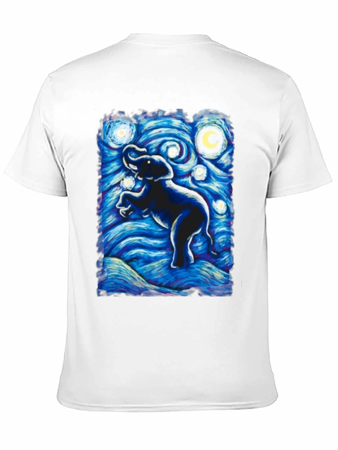 Elephant Starry Night Art T-Shirt