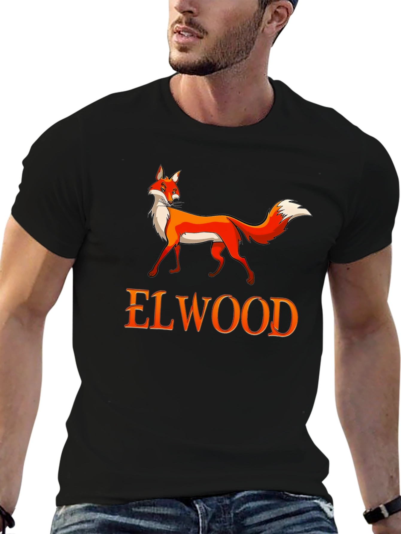 Elwood Fox Graphic Tee - Black
