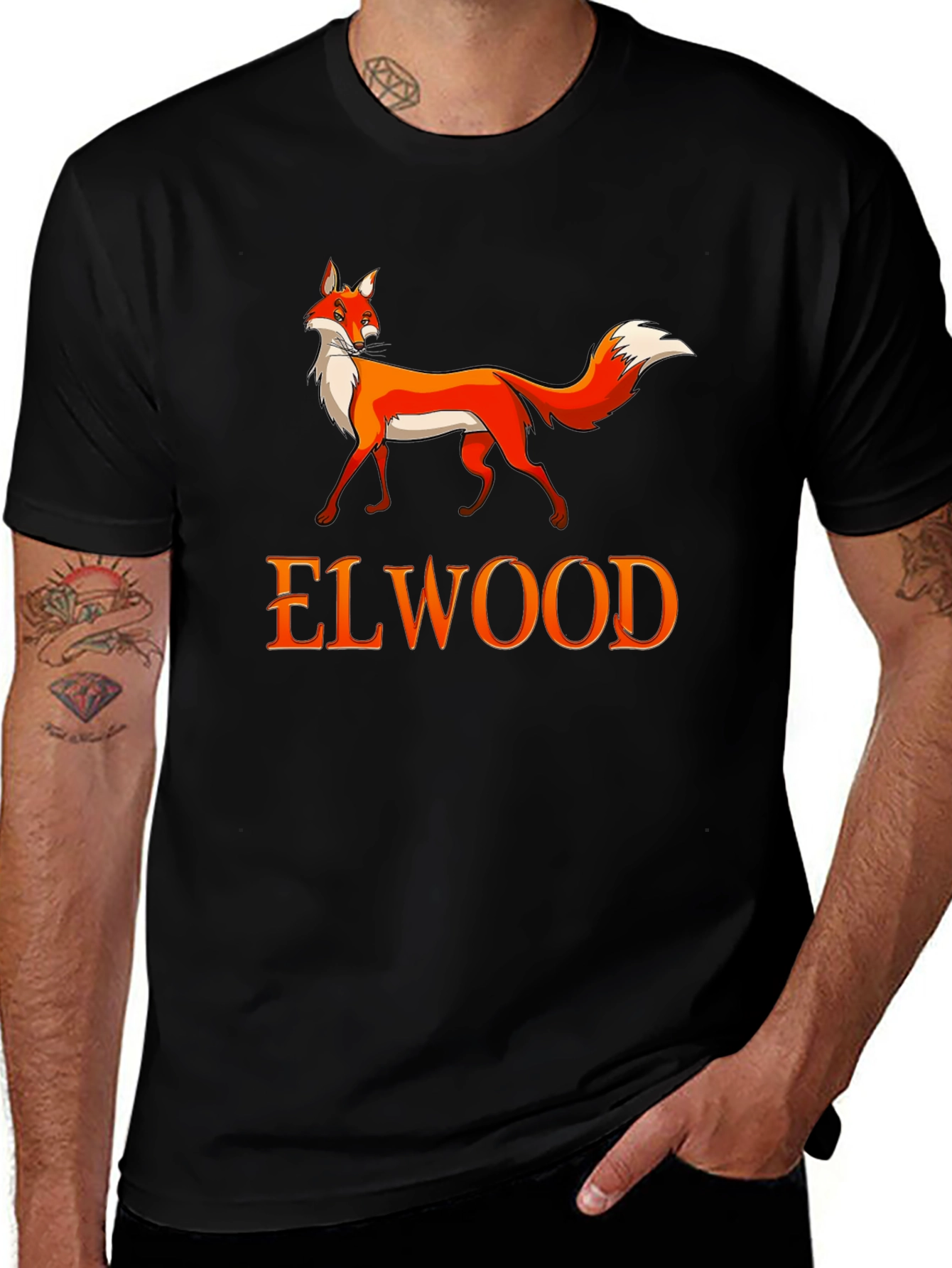 Elwood Fox Graphic Tee - Black