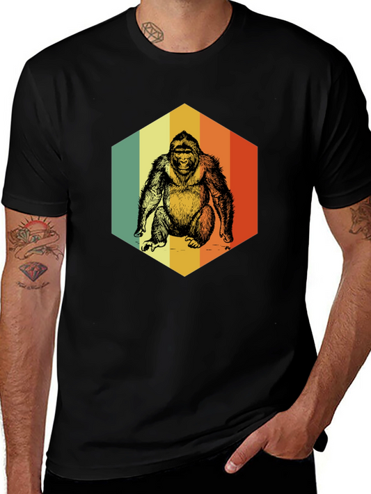 Retro Gorilla Graphic T-Shirt - Vintage Style